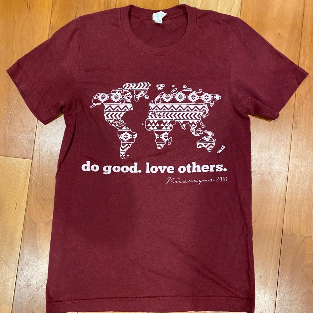 Maroon Canvas T Shirt